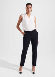 Stevie Tapered Trousers, Navy, hi-res