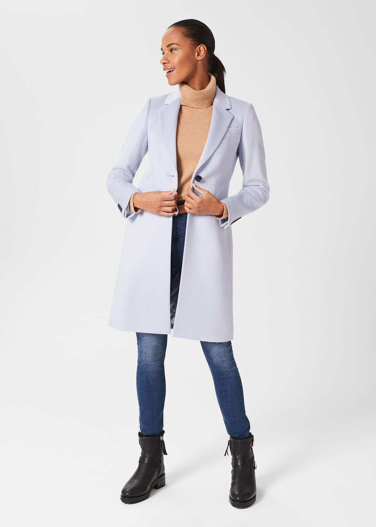 Tilda Wool Coat, Pale Blue, hi-res