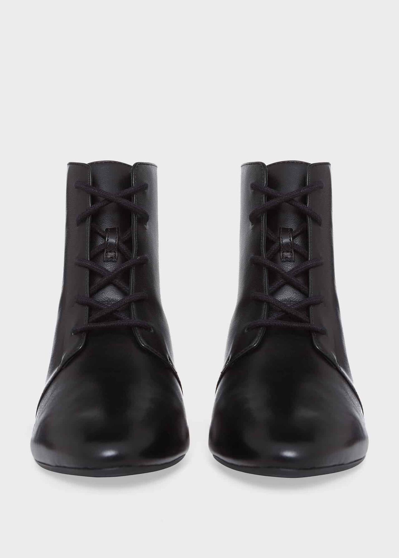 Hetty Lace Up Ankle Boots, Black, hi-res