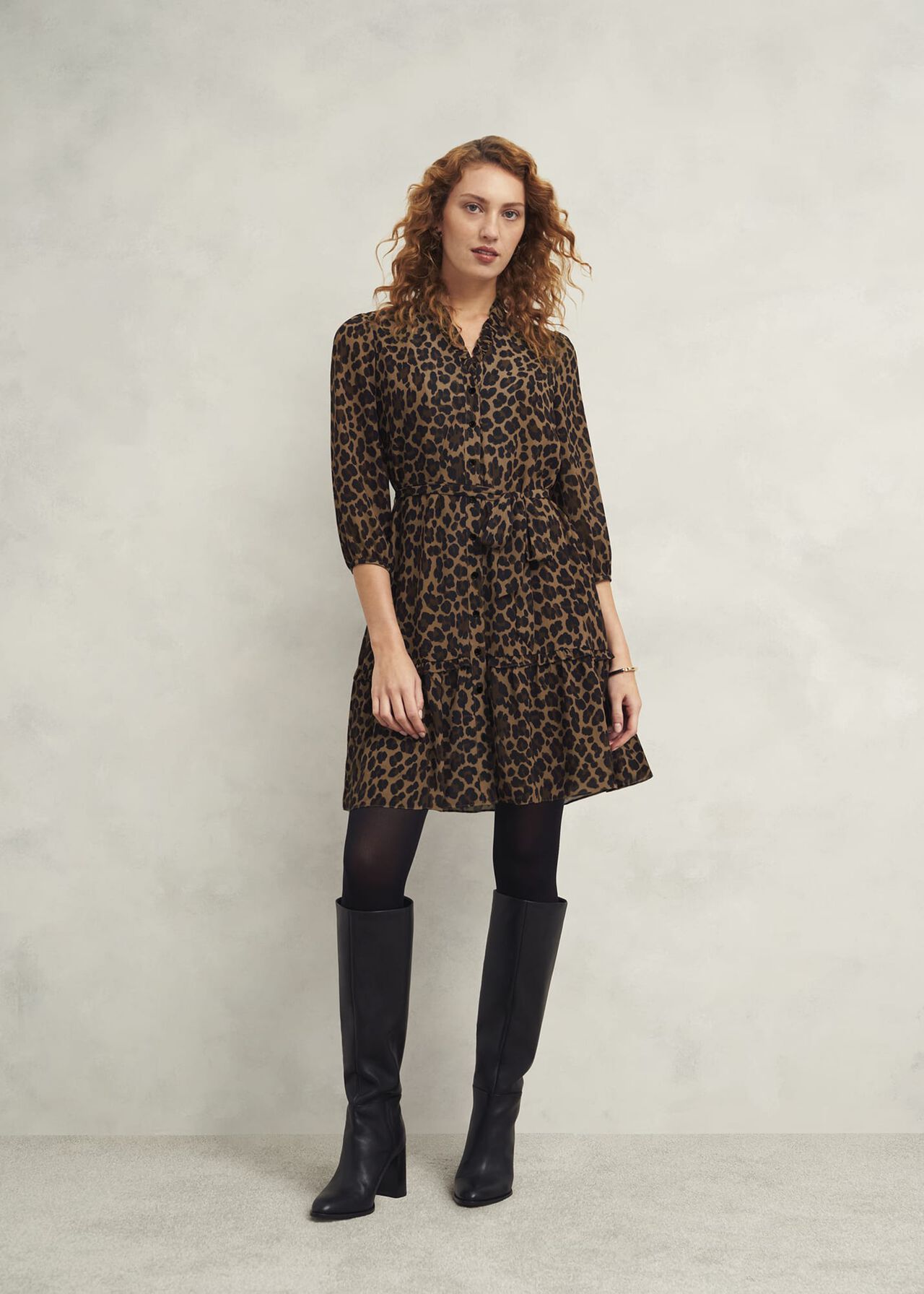 Polly Dress, Camel Multi, hi-res