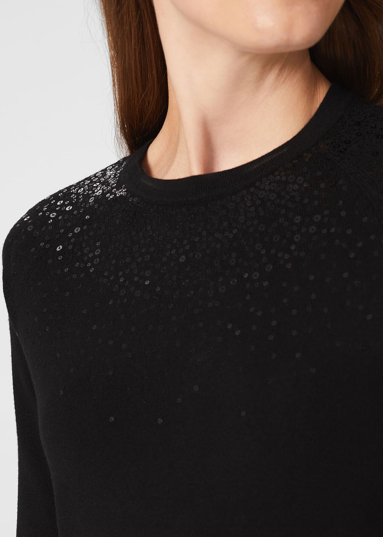 Viviene Knitted Dress, Black, hi-res