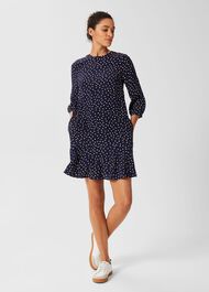 Prim Tunic Dress, Navy Multi, hi-res