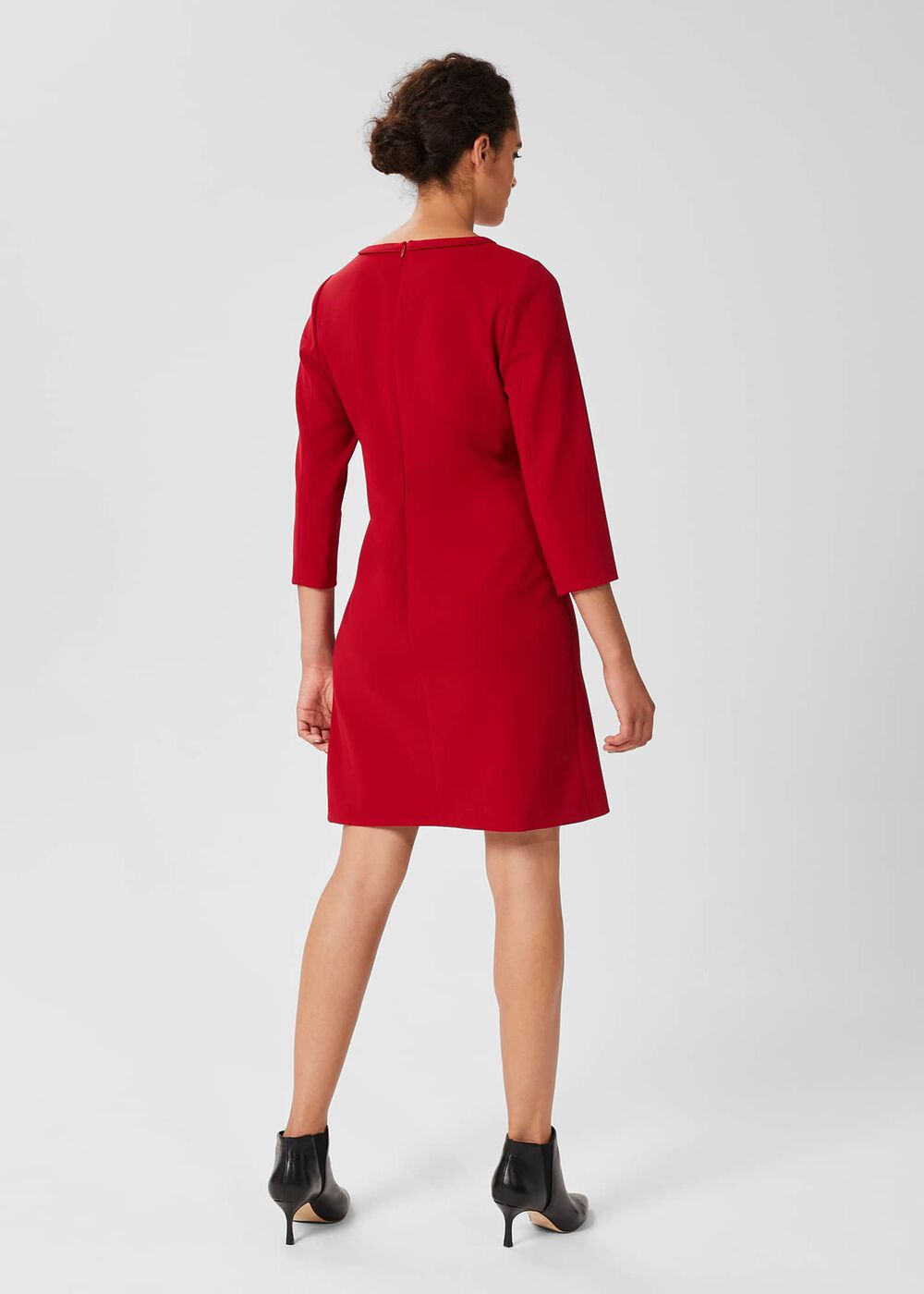Petra Sleeved Dress, Cherry Red, hi-res