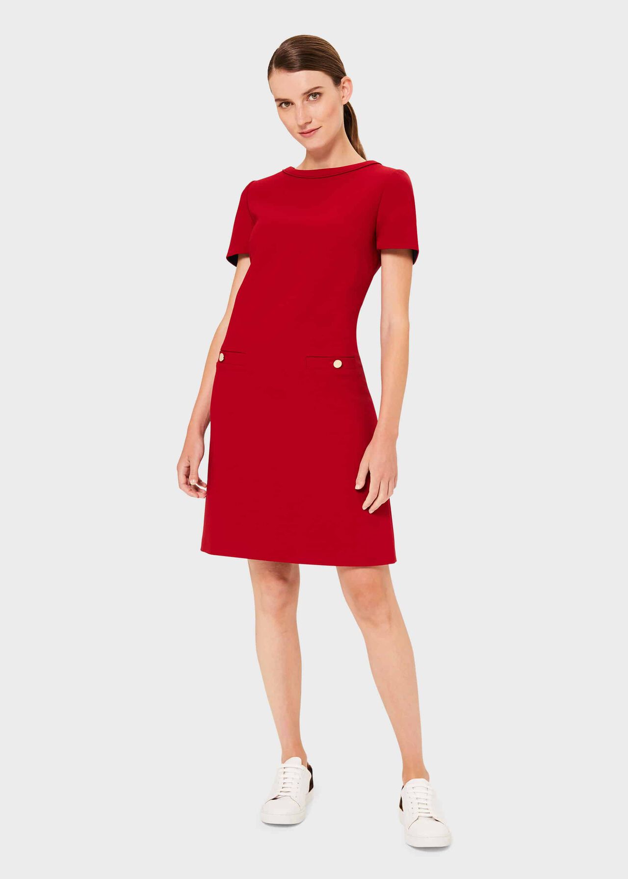Petra Dress, Red, hi-res