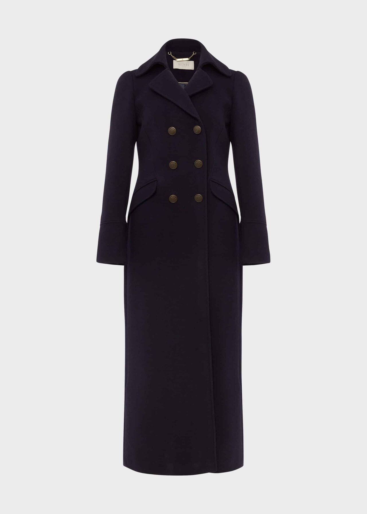 Brenna Wool Blend Maxi Coat, Navy, hi-res
