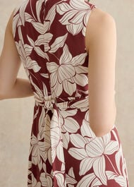 Marylise Jersey Dress, Brown Ivory, hi-res