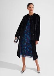 Petite Saffron Dress, Black Multi, hi-res