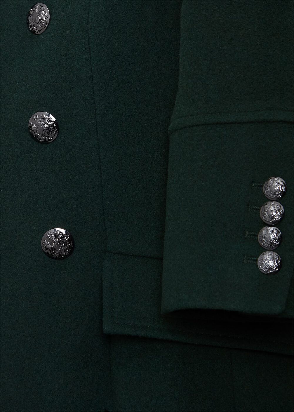 Petite Clarisse Wool Blend Coat, Green, hi-res