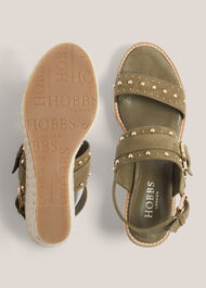Ashlyn Suede Espadrilles, Dark Olive, hi-res