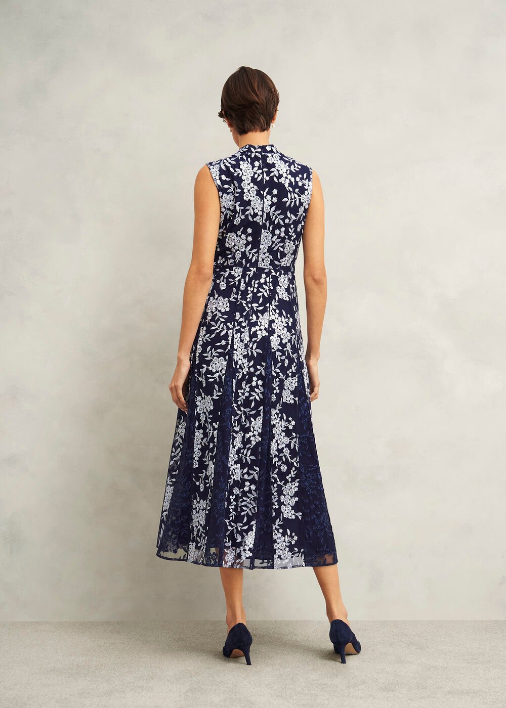 Quin Embroidered Dress, Midnight Ivory, hi-res