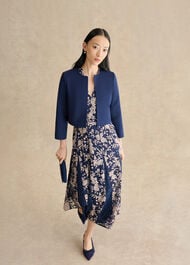 Elize Textured Jacket, Midnight Navy, hi-res