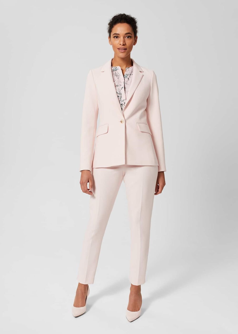 Kaia Slim Trousers, Pale Pink, hi-res