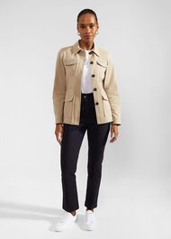 Mandy Cotton Jacket, Soft Grey, hi-res