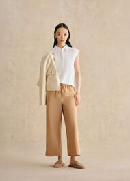 Lorrie Cotton Trousers, Cashew Brown, hi-res