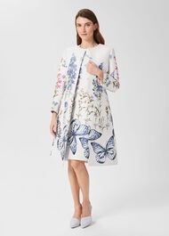 Jennifer Floral Jaquard Coat , Multi, hi-res