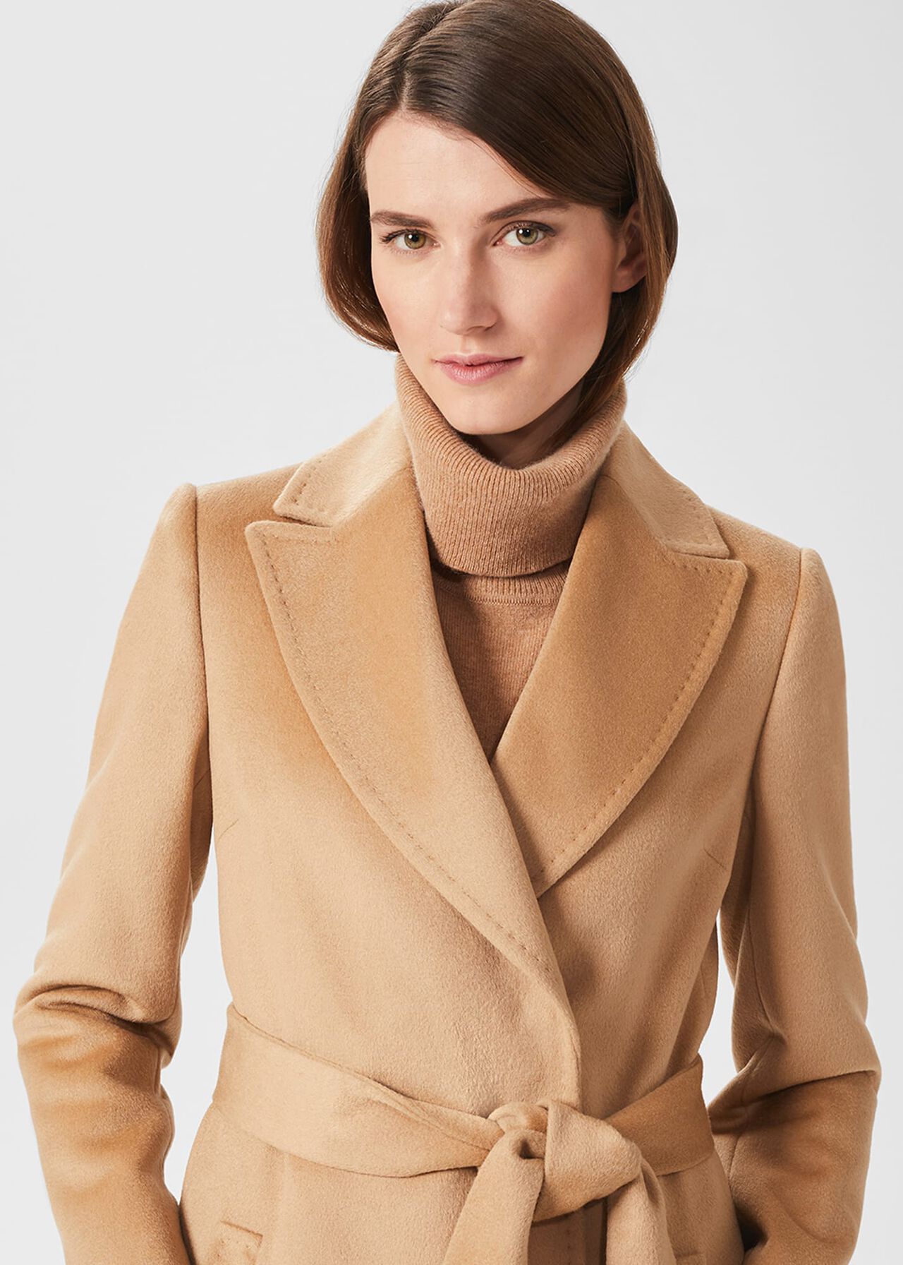 Fleur Wool Coat With Faux Fur Collar Hobbs