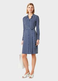 Sandrine Dress, Navy Multi, hi-res
