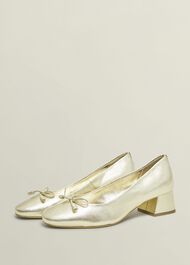 Andie Heeled Ballet Flats, Gold, hi-res