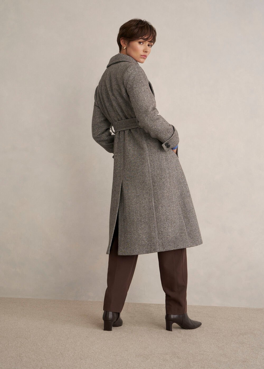 Prisha Wool Blend Coat, Mocha, hi-res