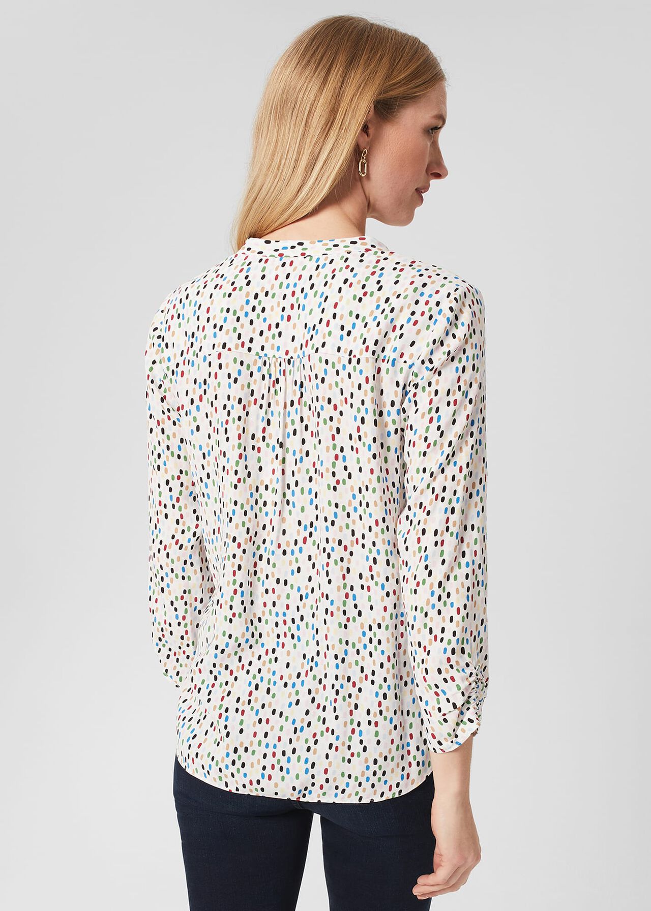 Luca Blouse, Ivory Multi, hi-res