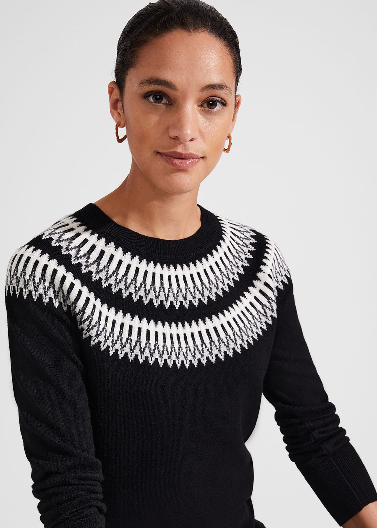 Greta Lurex Jumper With Cashmere, Black Multi, hi-res