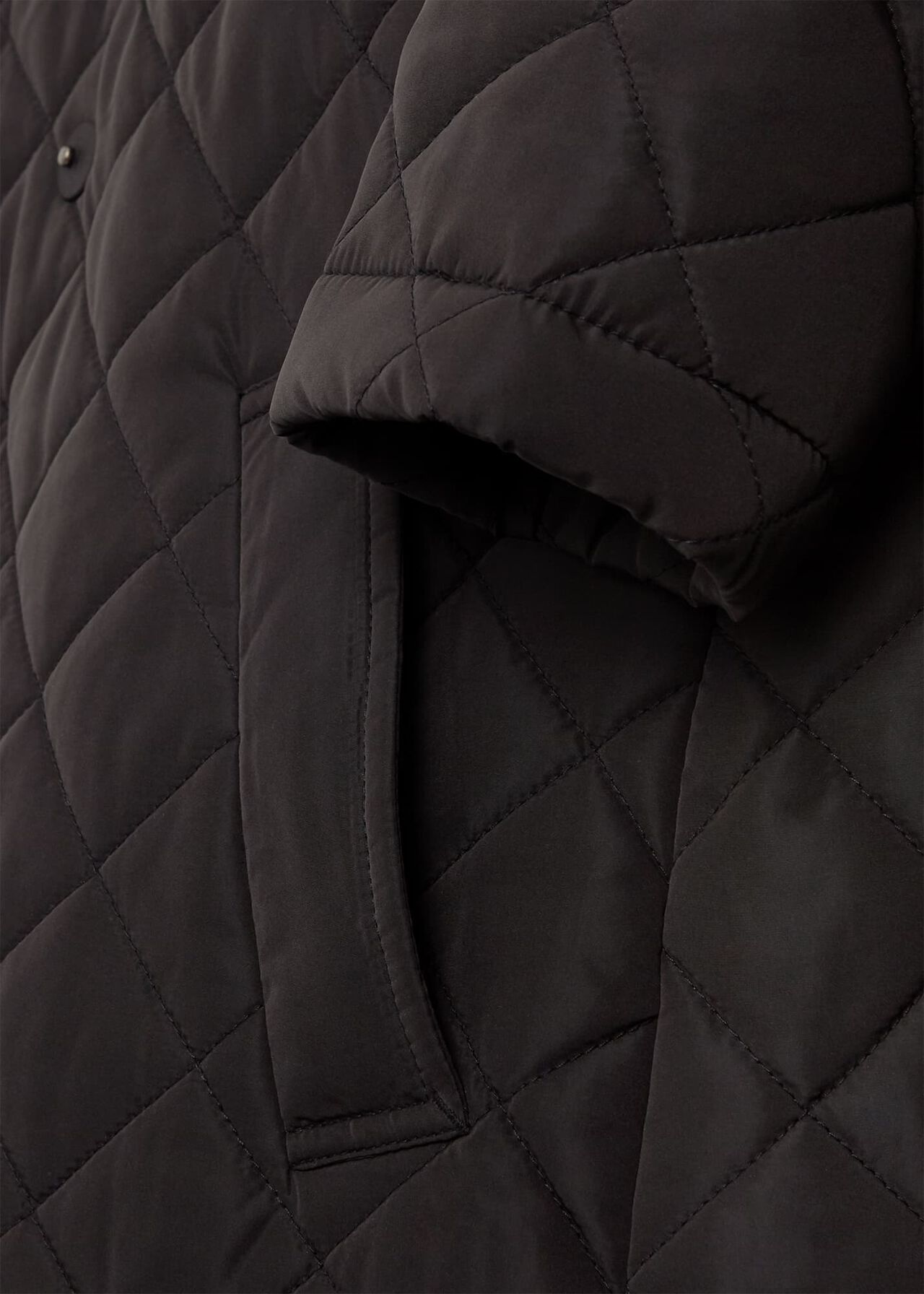 Gaby Quilted Coat, Black, hi-res
