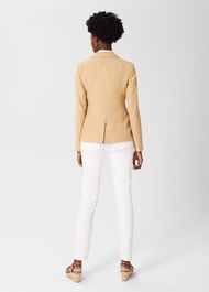 Trent Silk Linen Jacket, Neutral, hi-res