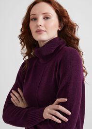 Aretha Sweater With Alpaca, Maroon Purple, hi-res