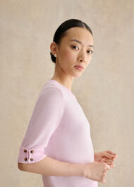 Leanne Knitted Top, Wysteria Pink, hi-res