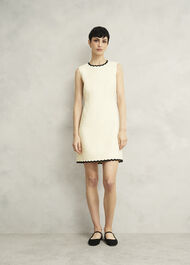 Laskett Boucle Mini Dress, Buttercream, hi-res
