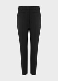 Petite Laurel Wool Blend Tapered trousers With Stretch, Navy, hi-res