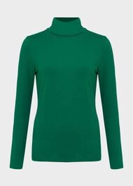 Mischa Roll Neck Top, Cadmium Green, hi-res