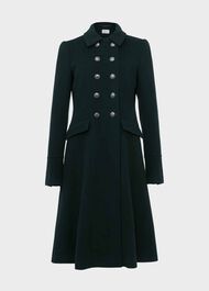 Petite Clarisse Wool Blend Coat, Green, hi-res