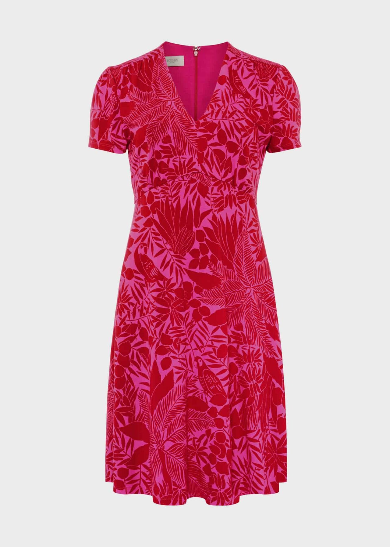 Ann Jersey Dress, Red Pink, hi-res