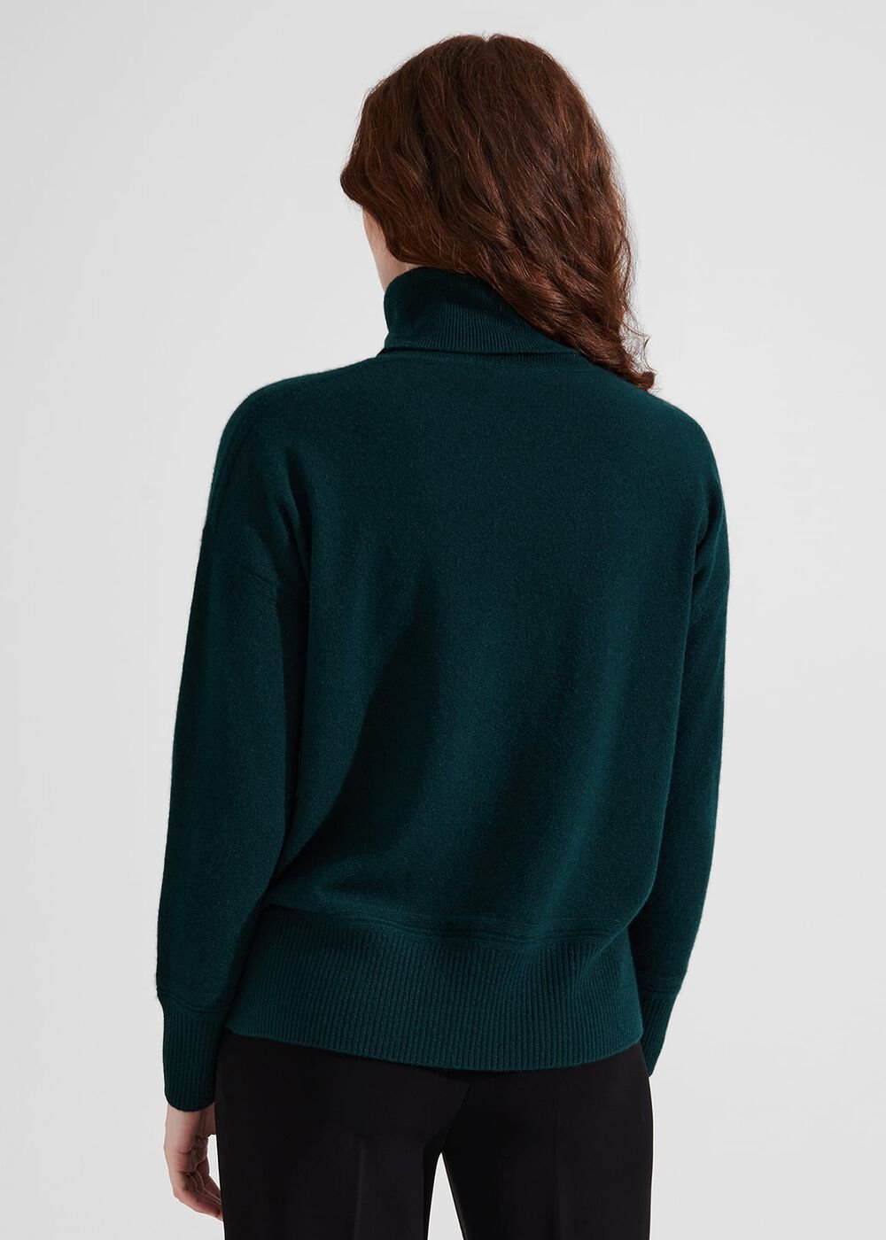 Delora Cashmere Roll Neck Sweater, Hawthorn Green, hi-res