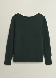 Larina Cashmere Jumper, Hawthorn Green, hi-res