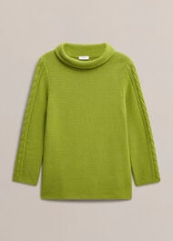 Camilla Cotton Jumper, Pear Green, hi-res