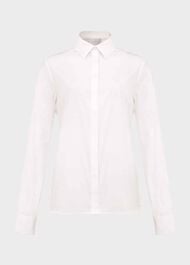 Victoria Cotton Shirt, White, hi-res