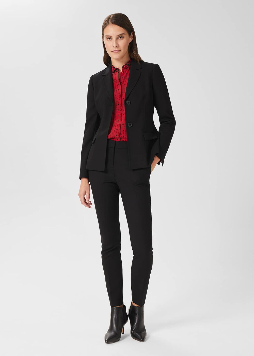 Giulia Wool Blend Blazer, Black, hi-res