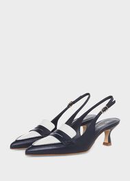 Mischa Sling Back, Navy Ivory, hi-res