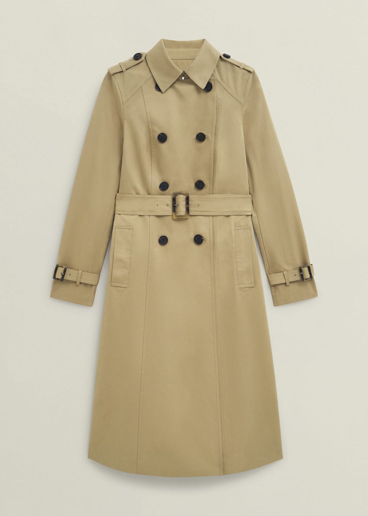 Aria Shower Resistant Trench Coat, Fawn Beige, hi-res
