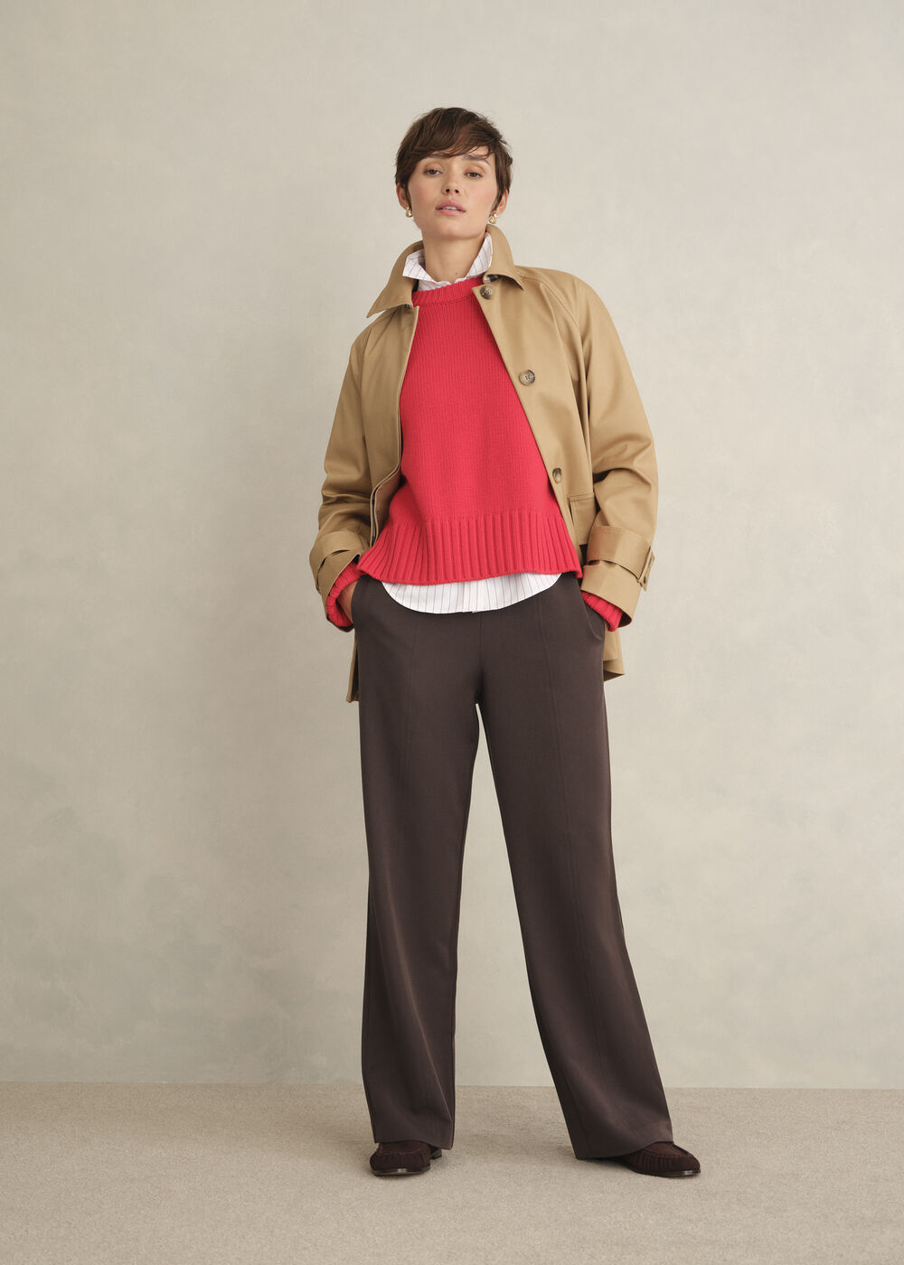 Marina Trousers, Deep Brown, hi-res