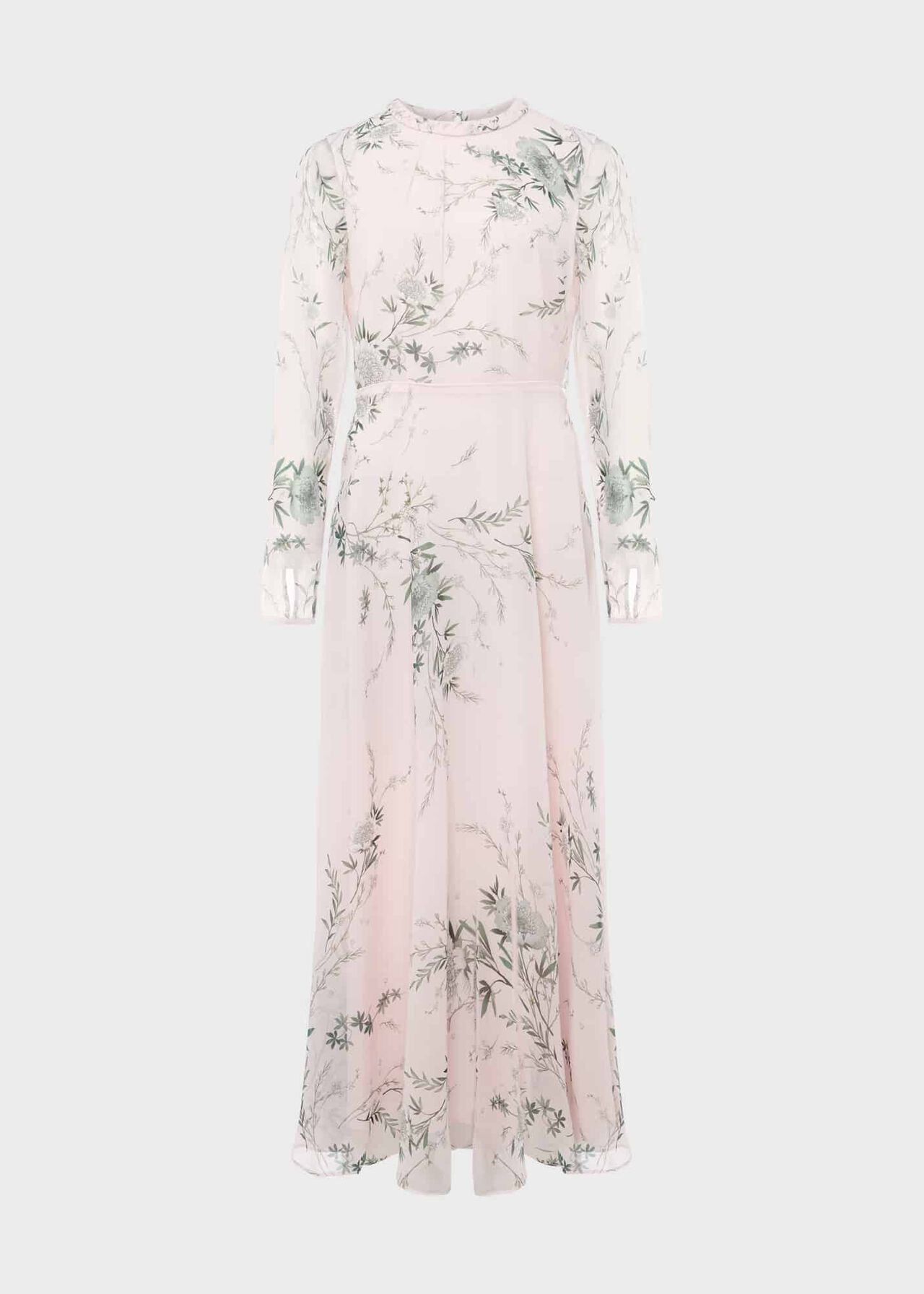 Rosabelle Silk Floral Dress, Pale Pink Multi, hi-res