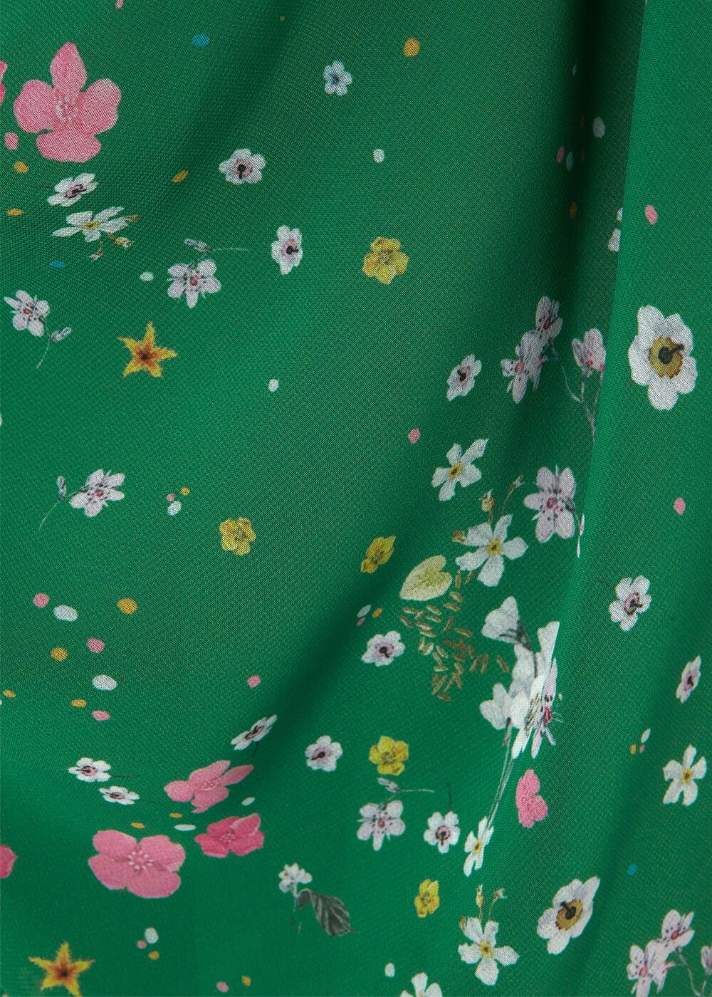 Maria Floral Fit And Flare Dress, Green Multi, hi-res