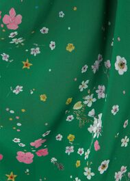 Maria Floral Fit And Flare Dress, Green Multi, hi-res