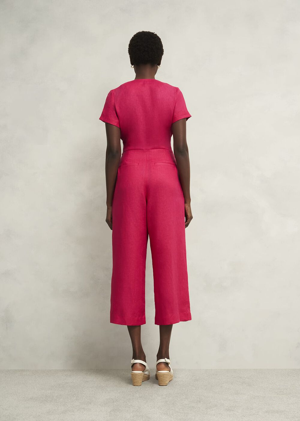 Aliya Linen Jumpsuit, Zinnia Pink, hi-res