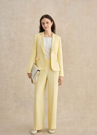 Petite Adalee Linen Jacket, Soft Yellow, hi-res