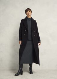 Brittany Wool Blend Maxi Coat, Black, hi-res
