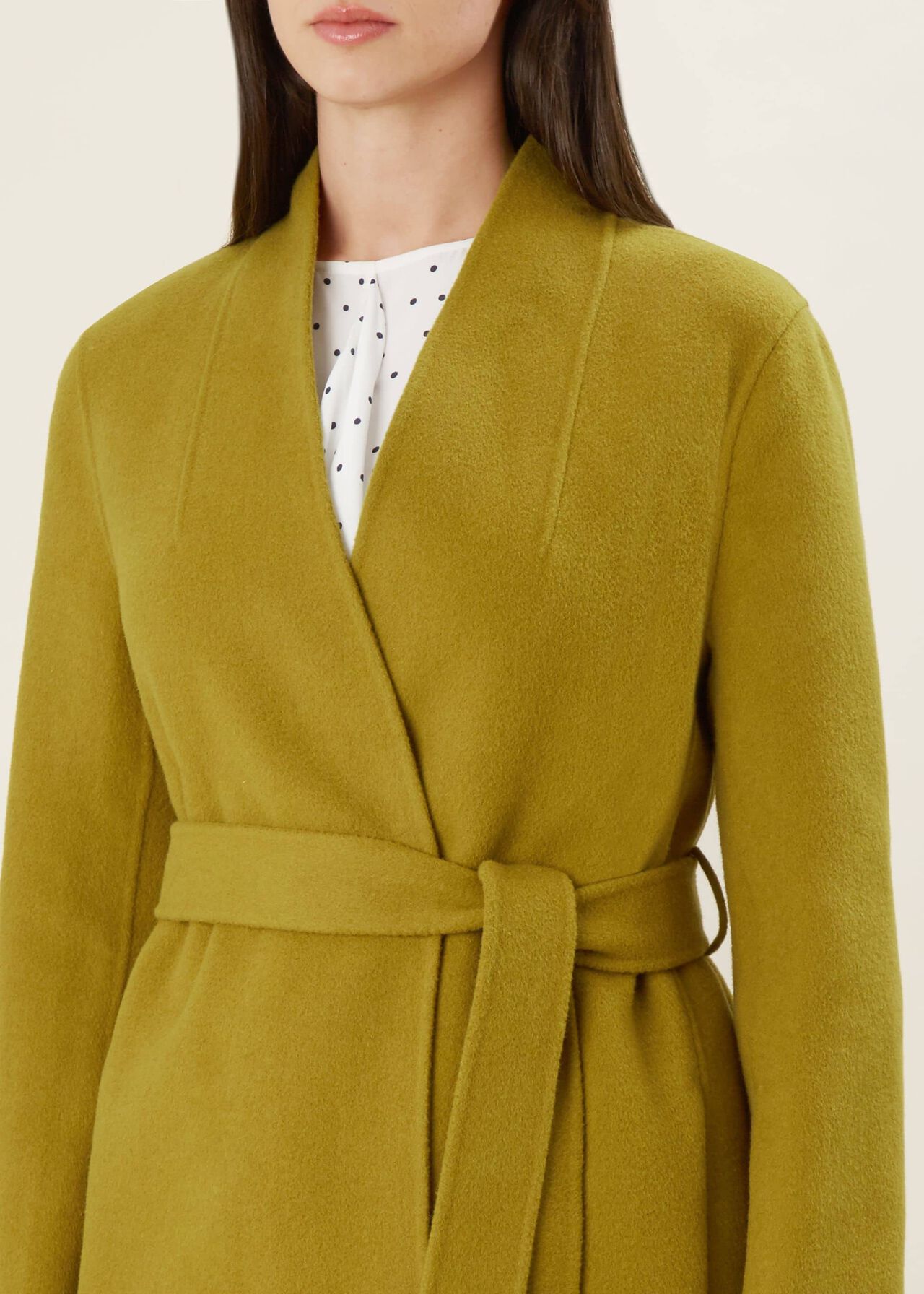 Elisa Wool Blend Coat, Ochre, hi-res