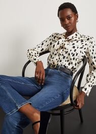 Lawson Blouse, Cream Black, hi-res